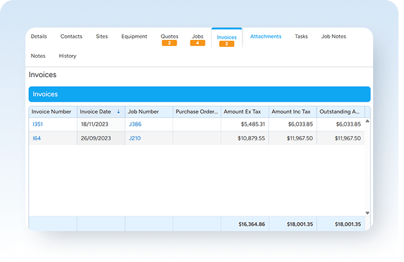 Simplified invoice tracking