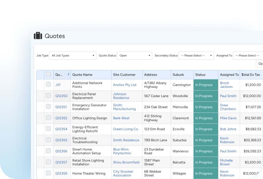 Build and send quotes fast