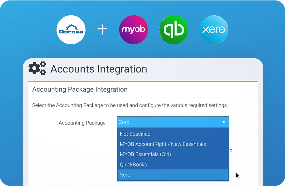 Seamless two-way sync between Ascora and accounting platforms