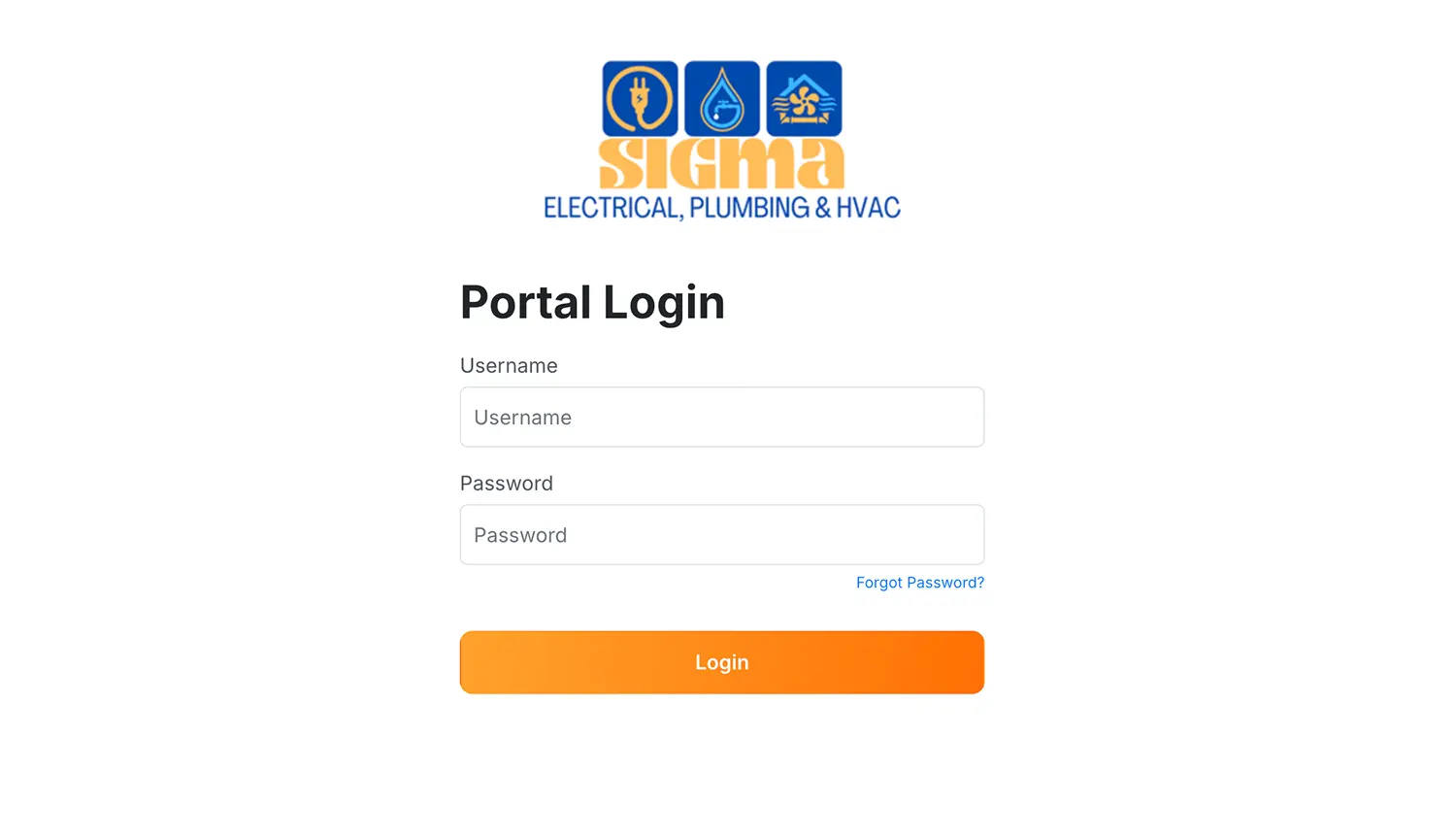 Tablet showing the Ascora Customer Portal