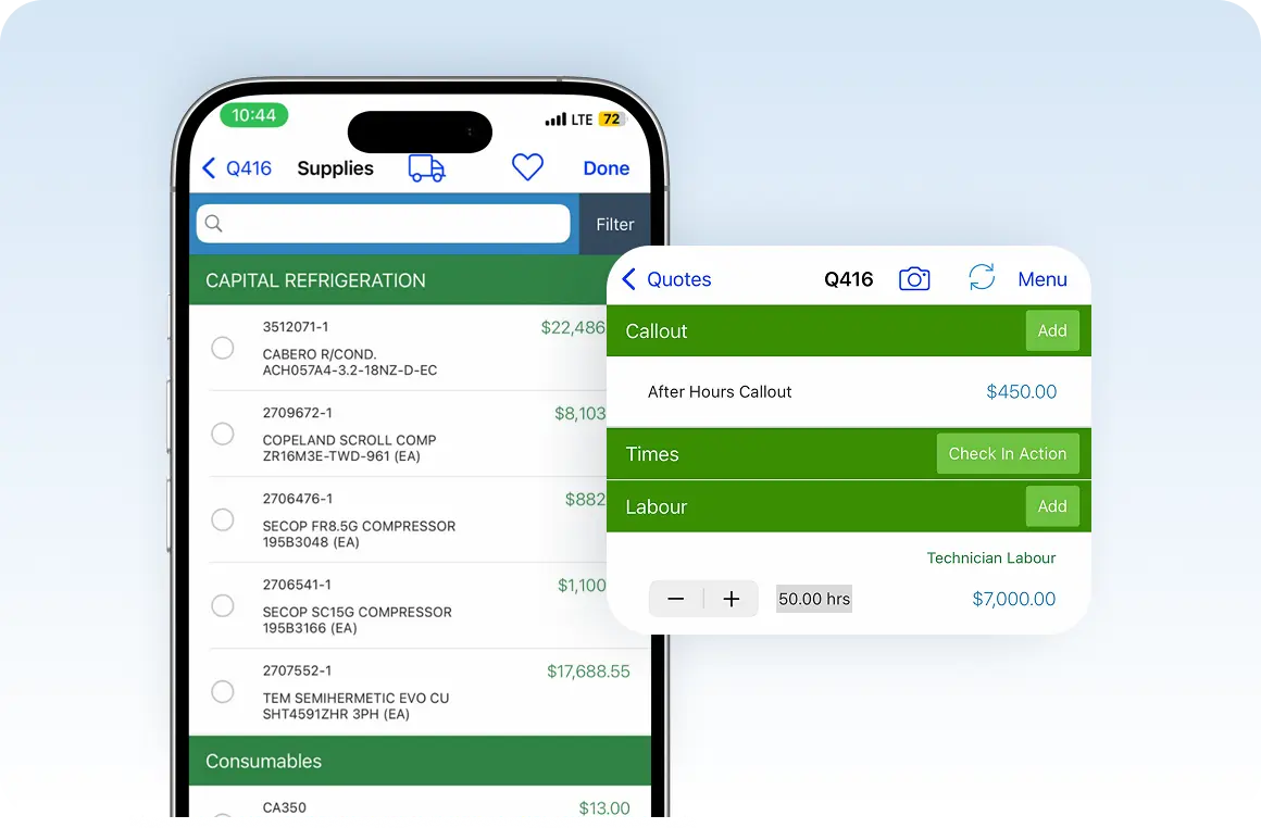 Access onsite price books