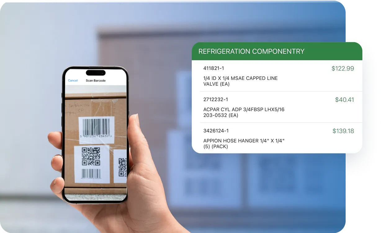 Smart reordering with reorder alerts and job forecasting