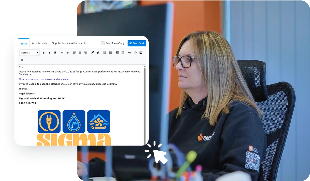Create and send invoices from any device