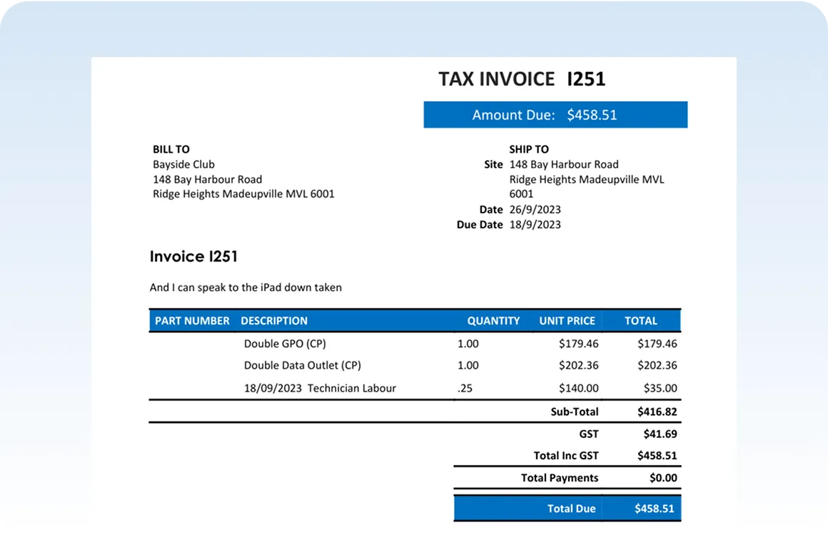 Beautifully generated invoice templates