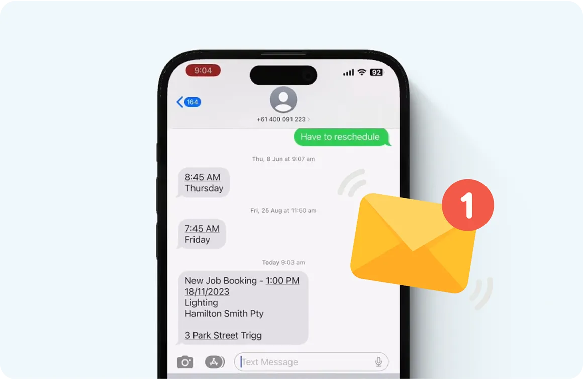 Real-time client and technician notifications