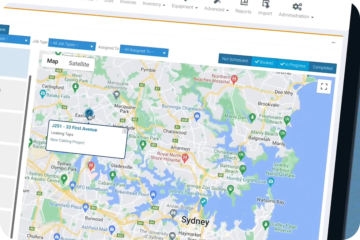 Office and site teams connected via Ascora